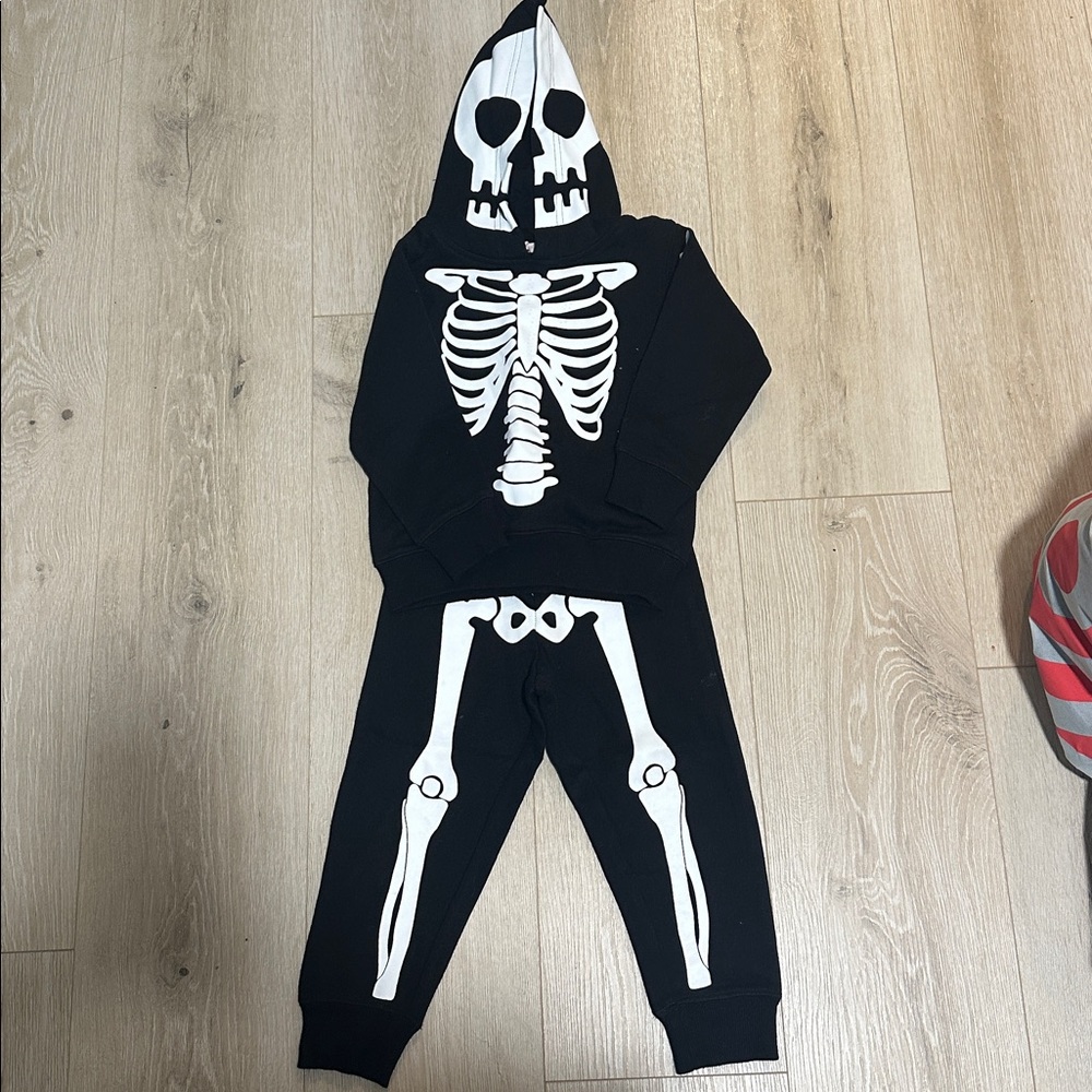 H&M Black and White Skeleton Kids Matching Set